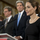 Actress Angelina Jolie speaks at the G8 meeting in London last month. (WPA Pool/Getty Images News)